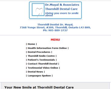 Thornhill Dental Mobi - Screen Shot